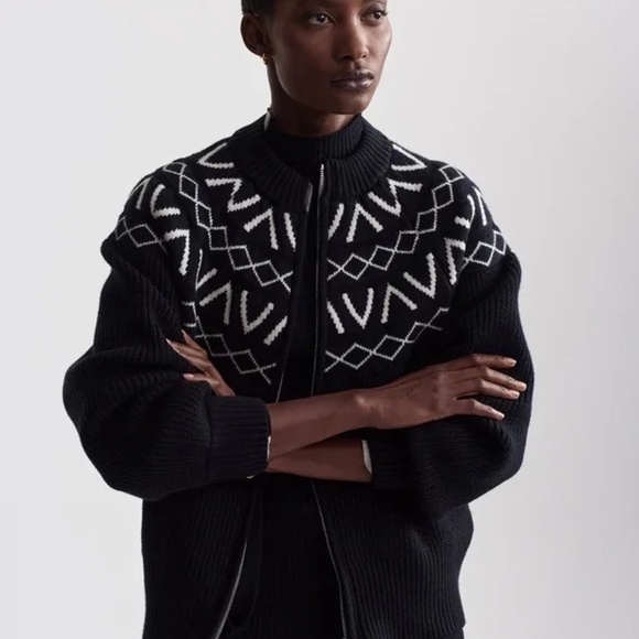 NWT Varley Alys Fair Isle Knit Jacket - Picture 6 of 8